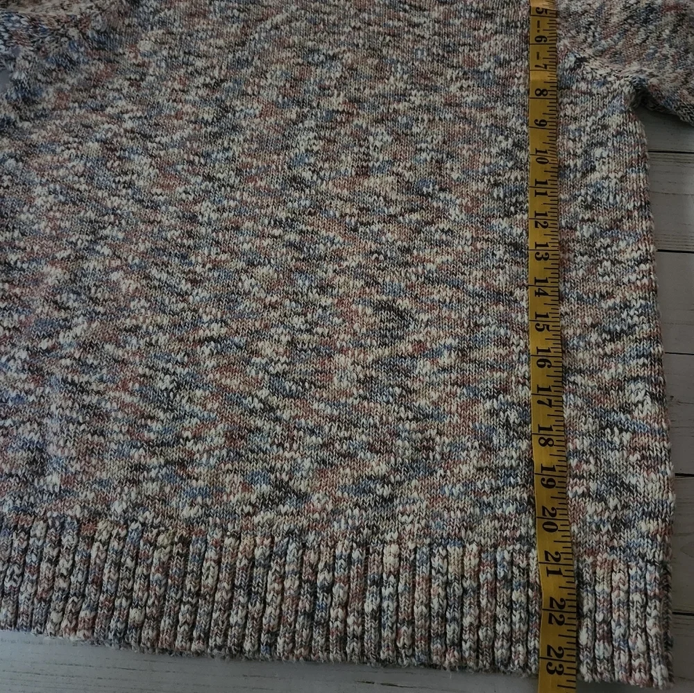 LL BEAN 100% Cotton Multicolor Knit Pullover Sweater Size Large - Picture 9 of 10